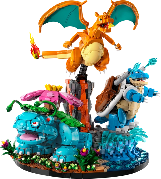 Venusaur, Charizard and Blastoise