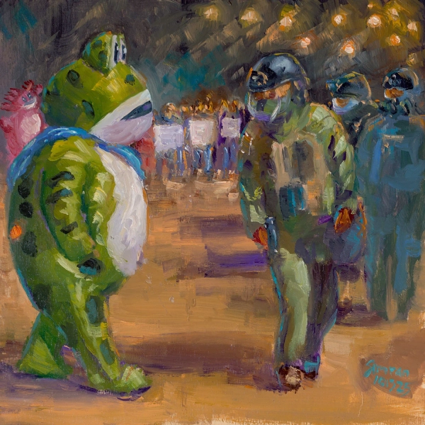 Portland frog print — Simran Gleason