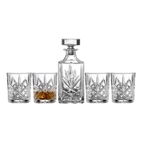 GALWAY CRYSTAL Inisheer Glass Decanter Set - Clear