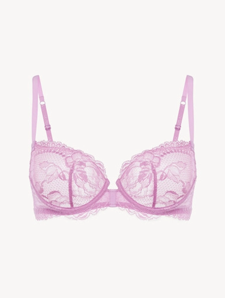 Lilac Rose lace balconette bra