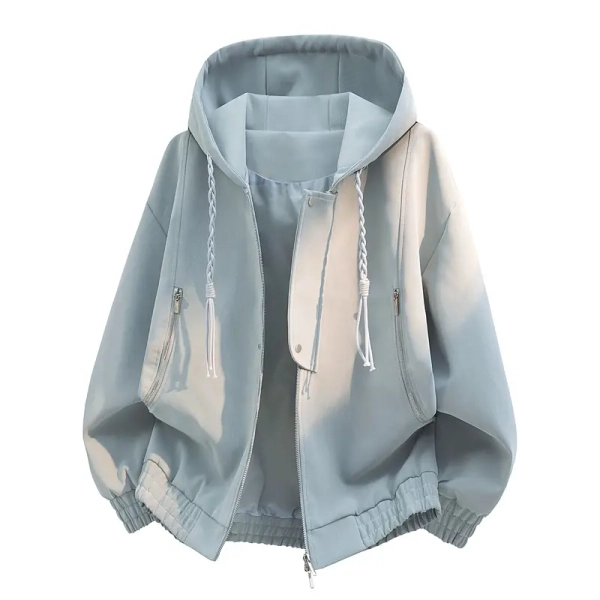 Premium Matte Finish Hooded Moto Jacket Unisex Varsity Coat