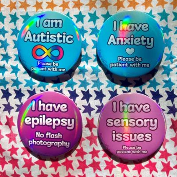Convention Accessability Pins - Autism/Anxiety/Epilepsy