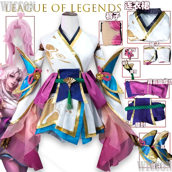 Disfraz de League of Legends Lux Spirit Blossom, disfraz de Anime, conjunto completo para mujer, juego de fiesta de Halloween, Halloween y Navidad - AliExpress 