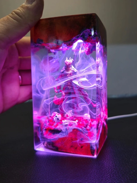 Custom Game Lamp, Game Figure, Hunter Figure, Epoxy Resin Lamp, Lamp Decor Home, Xmas Gift, Hunter Statue, Bloodbornefigure, Christmas Lamp - Etsy
