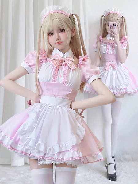 Costumi cosplay per giochi di ruolo natalizi, costumi per feste di carnevale, costumi da cameriera anime, graziosi costumi da cameriera, morbide gonne da gatto loli per ragazze