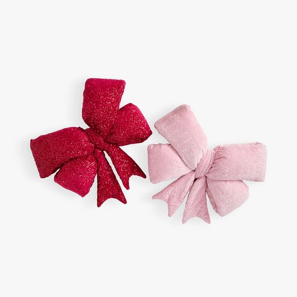 Red Sequin Bow Pillow