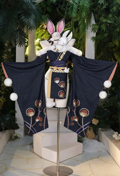 Azur Lane USS Laffey Languid Tour Skin Cosplay Costume Top and Panty with Bunny Ears and Tail