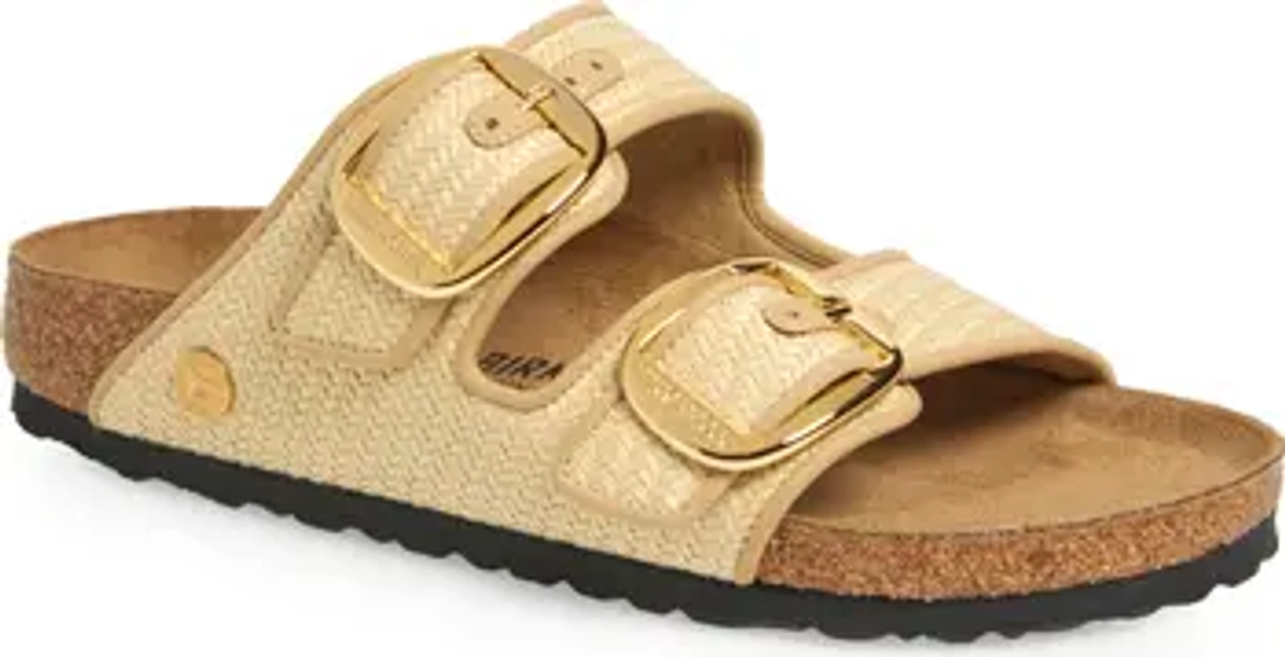 Birkenstock Raffia Big Buckle Slide Sandal