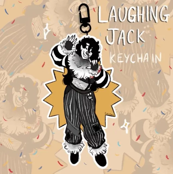 Creepypasta Keychain [ Laughing Jack ]