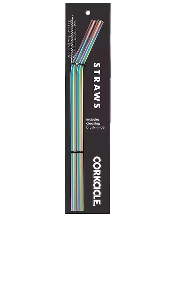 Corkcicle Straw Set in Multi.