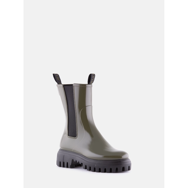 Vegan Mid Calf Military Green Boots  City Military Green Lemon Jelly