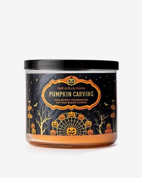 Pumpkin Carving 3-Wick Candle
