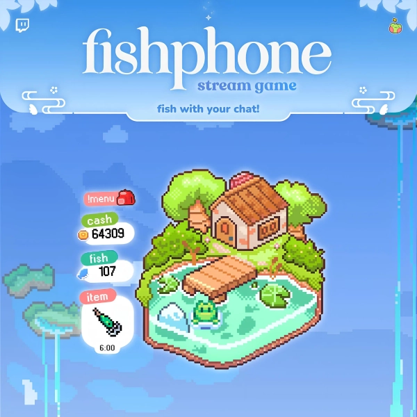Stream Fishing Game ⟢ Fishphone ⟢ Catch fish with chat!