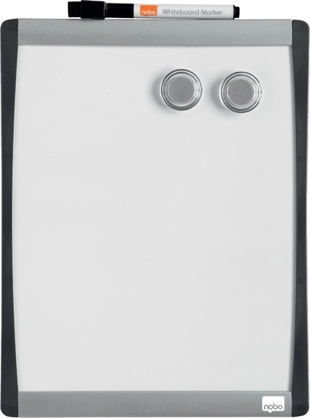 Magnetic Whiteboard - 58.5 x 43 cm - Includes Marker, Magnets & Foamtape - White