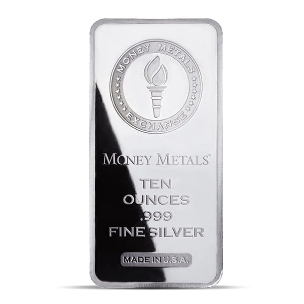 Silver Bar - 10 Ounce .999 Pure (Minted)