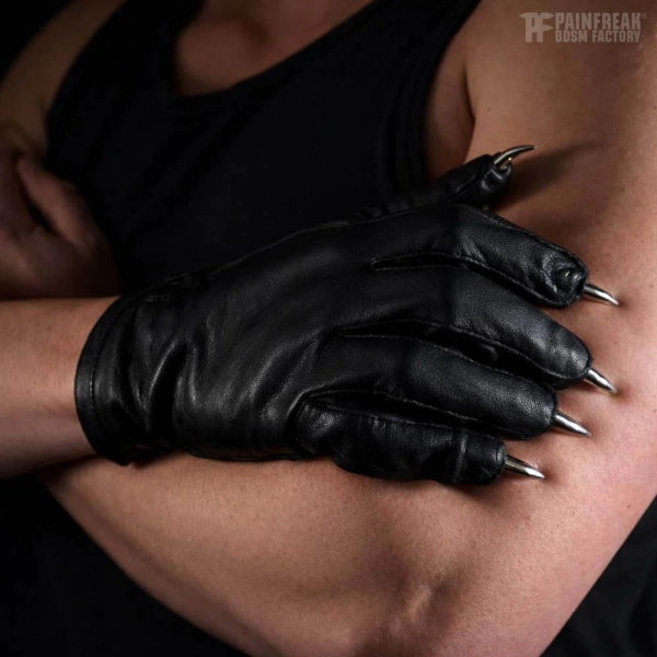 Vampire Gloves - Unisex gloves with leather claws - S
