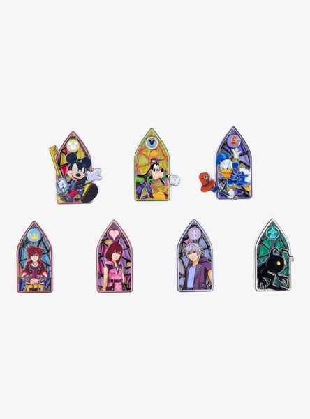 Disney Kingdom Hearts Stained Glass Blind Box Enamel Pin