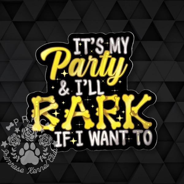 Party Bark Sticker