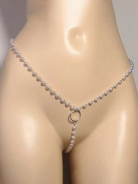 Pearls Thong Underwear Chain