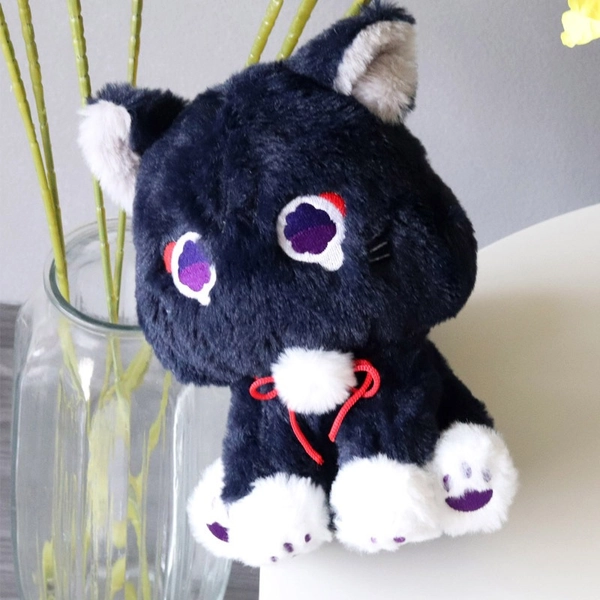 Scaramouche Cat Plush Toy Genshin Impact Plushie Cute Kitten Stuffed Animal