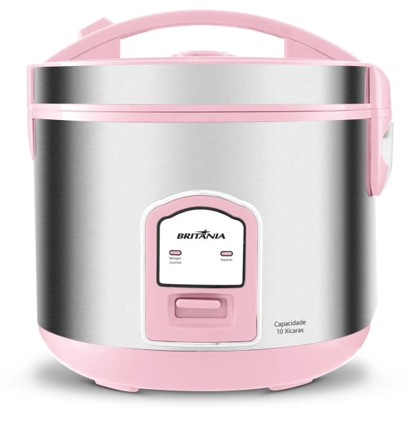 Panela de Arroz Elétrica Rosa Britânia 10 Xícaras BPAE10C
