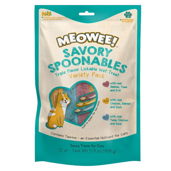 Meowee! Savory Spoonables - Variety Pack, 12 CT, 5.9 OZ