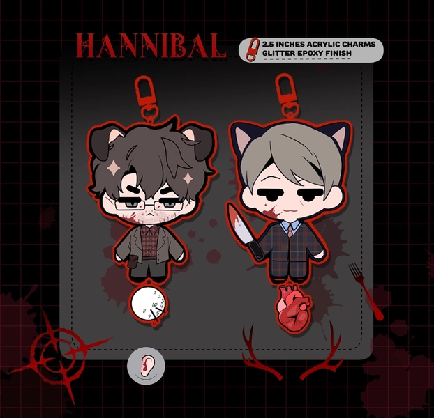 Hannibal Linked Acrylic Charms - 2.5 Inches, Hannigram - Etsy