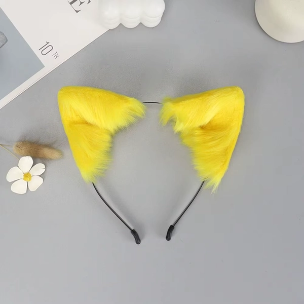 Hair Band Cute Plush Fox Cat Ears Artificial Headband Animal Ears Headwear Lolita Furry Cosplay Hair Accessories Halloween - AliExpress 