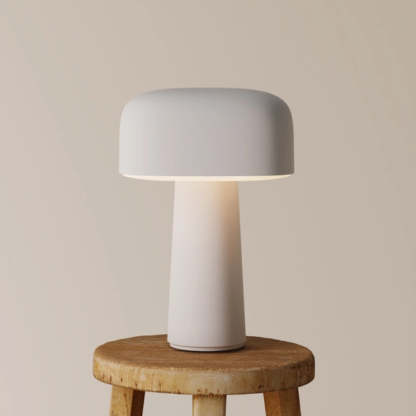 Gio Table Light by Ammunition in Stone, 13.5″ tall