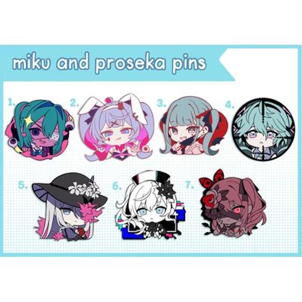 Miku and project sekai enamel pins