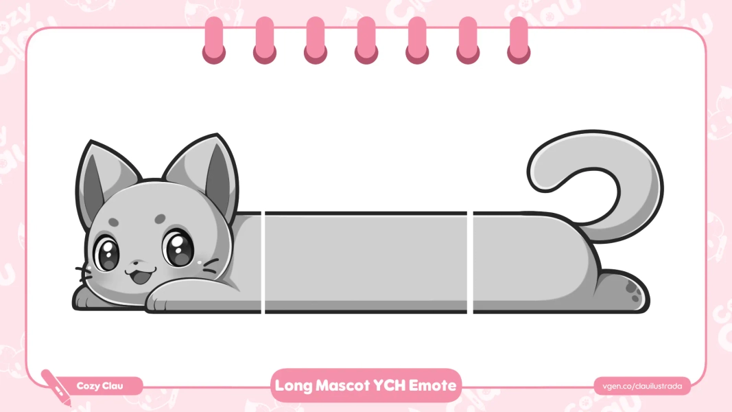Long Mascot YCH Emote  by Bloomeko Studio🌸🍀 (@bloomekoart)