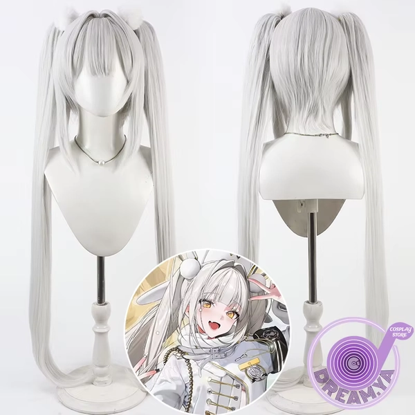 Blanc Cosplay Perücke Nikke Göttin des Sieges Grau Langes Kunsthaar Hitzebeständig Halloween Rollenspiel Party Karneval + Perückenkappe - AliExpress 200000532