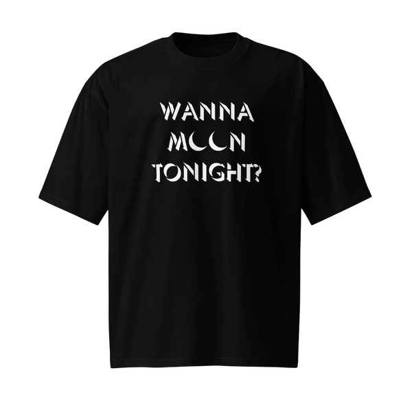 Unisex Black T-Shirt MOON - Flash You And Me Lingerie
