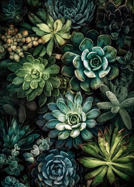 Succulent Garden Art Displate