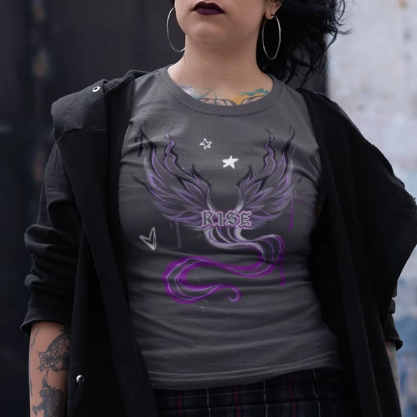 RISE Collection: Subtle Asexual Pride Phoenix Tee