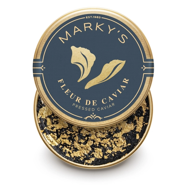 Marky's Beluga Fleur de Caviar with Gold Flakes, Pressed Caviar 100g 