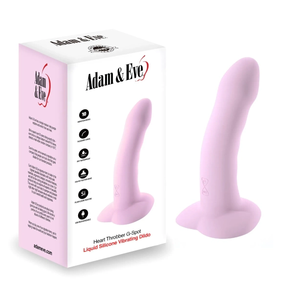 Adam & Eve Heart Throbber Vibrating G-Spot Dildo - Dildos | Adam & Eve