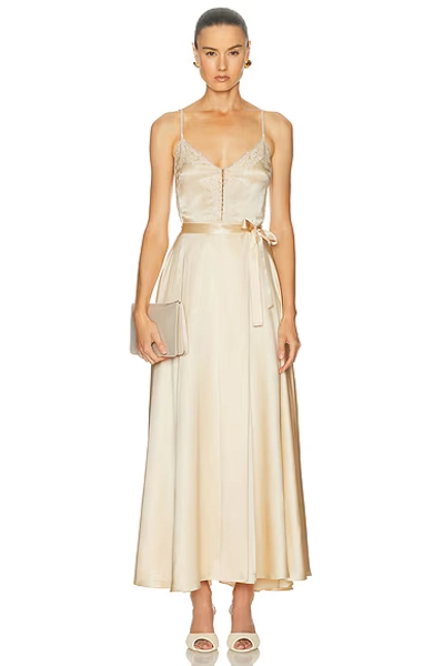 Peach Silk Dress