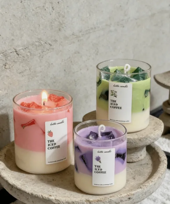 Set of scented candles