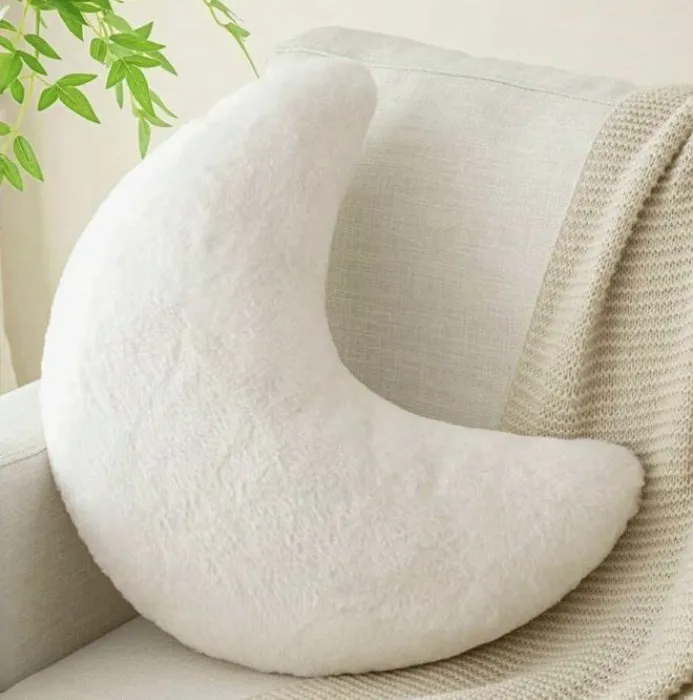White Moon Pillow