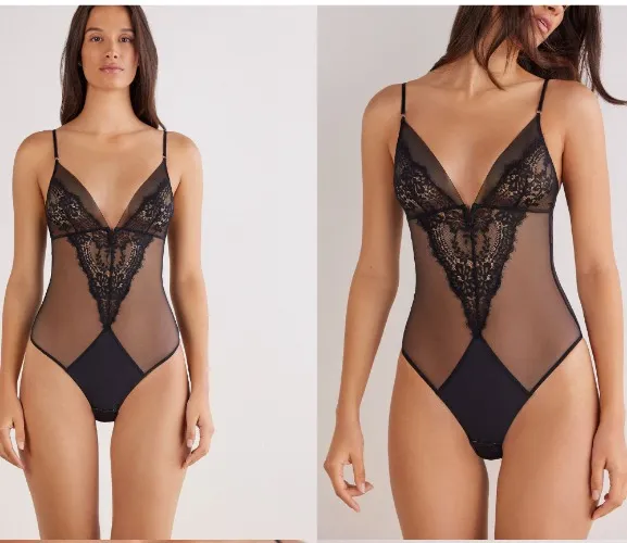 Body z Tiulu i Koronki Sheer Glamour