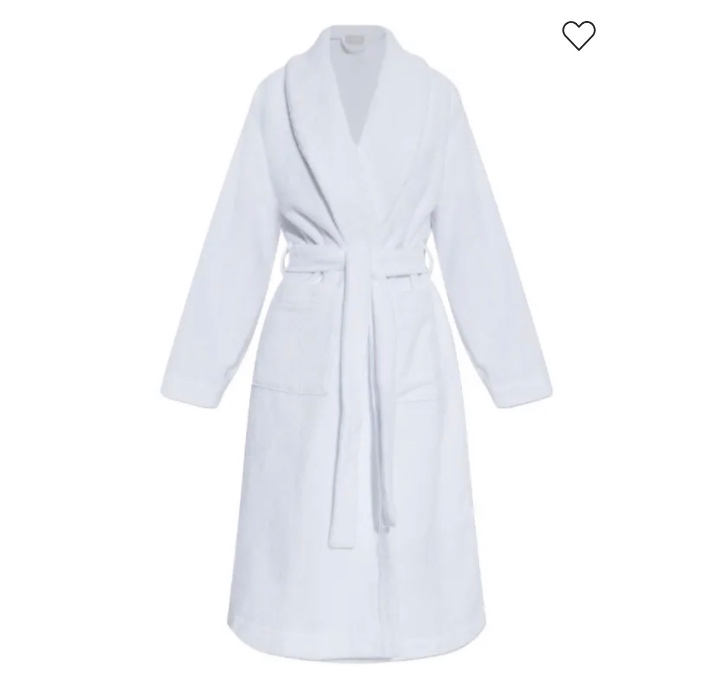 Hanro shawl-collar cotton robe 