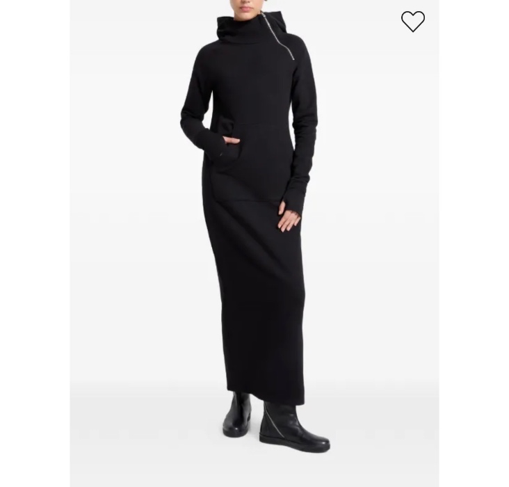 Marcella Tompkins zip-detail hooded dress 