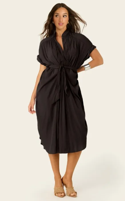 The Multiwear Shirt Dress - Black