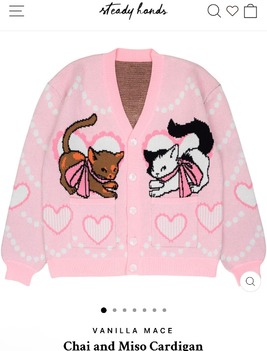 Vanilla mace chai & miso cardigan