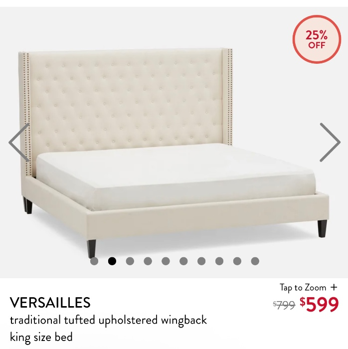 King size princess bed frame🤍✨