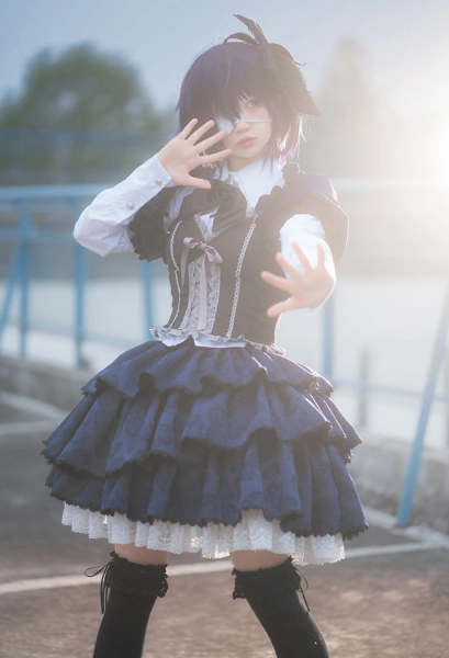 Love Chunibyo Other Delusions Rikka Takanashi Cosplay Costume Gothic Lolita Dress Set
