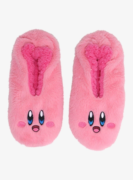 Nintendo Kirby Face Fuzzy Slipper Socks - BoxLunch Exclusive