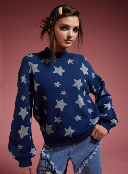 Coraline Star Glitter Knit Sweater