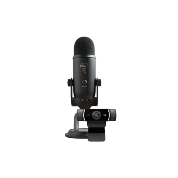 Logitech G Yeti + C922 Pro Bundle: Pro Mic & Webcam for Crystal-Clear Streaming in Black